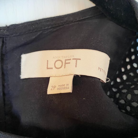 Loft Black Work Dress with Net Detailing - Picture 3 of 6